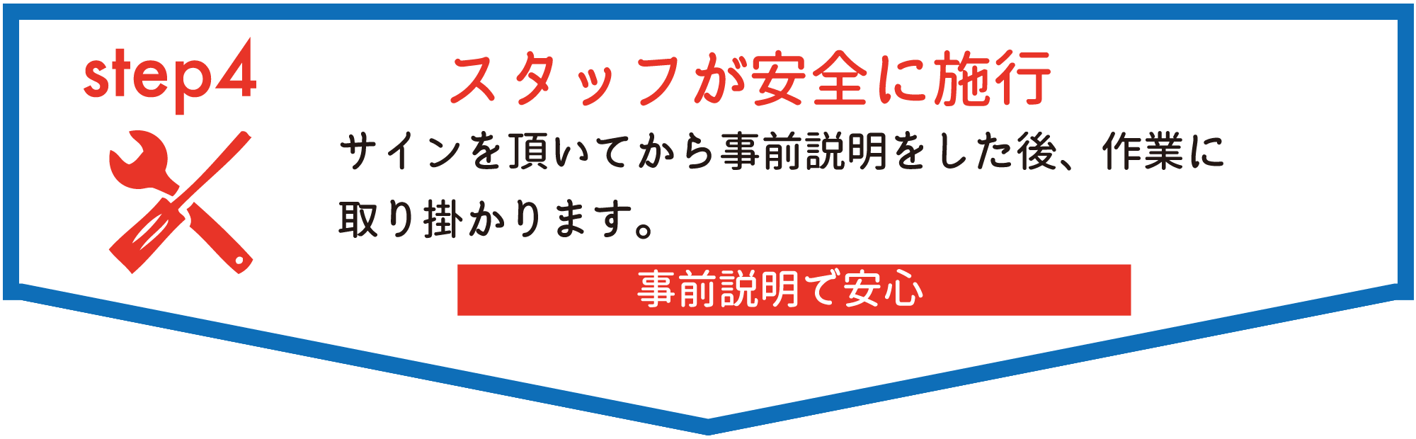 スタッフが安全に施行します